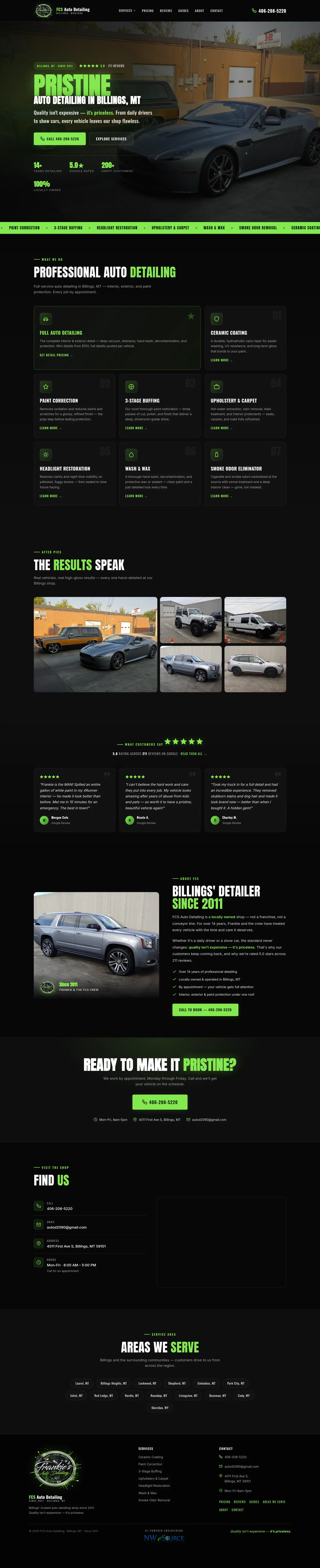 FCS Auto Detailing website