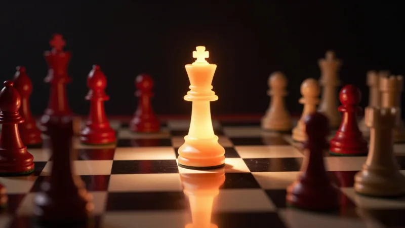 AI marketing strategy — the glowing king on the board