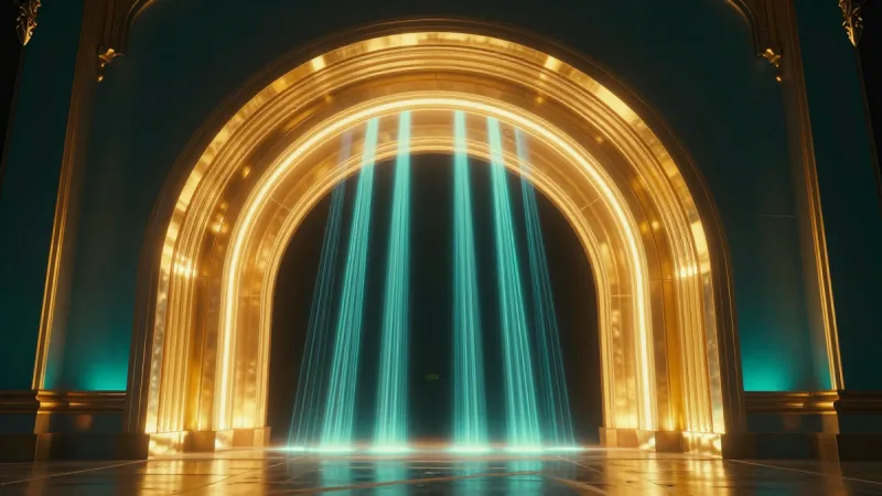 Customer portal strategy — secure glowing gateway
